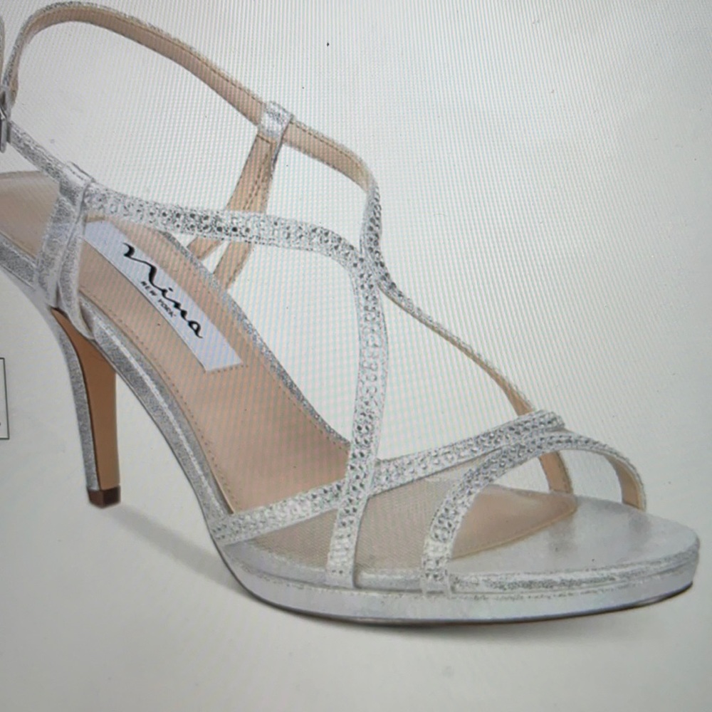 Silver high heels